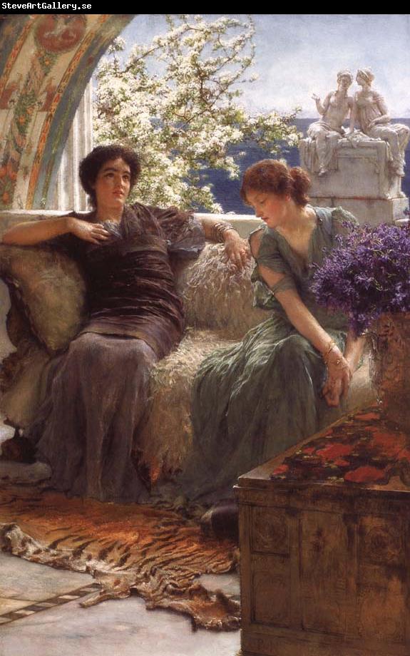 Sir Lawrence Alma-Tadema,OM.RA,RWS Unwelcome Confidence